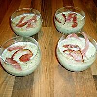 recette verrine de concombre et chips de jambon cru