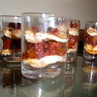 recette verrine chorizo huevos