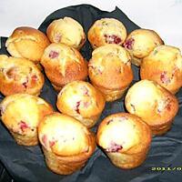 recette muffins aux framboises et à la menthe