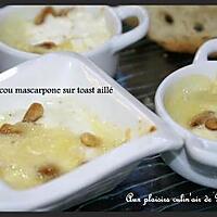 recette MINI-COCOTTE CABECOU/MASCARPONE ET SON PAIN AILLE