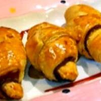 recette Petits croissants au jambon à la moutarde et estragon.