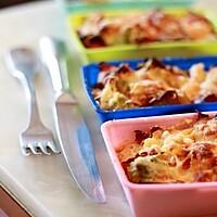 recette Gratins tomatés aux pétales de chorizo, penne et chou romanesco