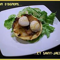 recette Tatin d'oignons et saint-jacques