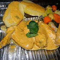 recette ail de poulet sauce légume et sa pomme de terre