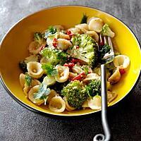 recette Orecchiette au brocoli, anchois et piment oiseau