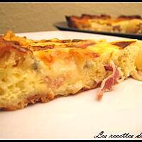 recette Quiche sucrée-salée au roquefort & poires et jambon fumé