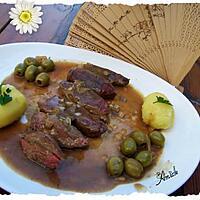 recette Magrets de canard gras aux olives