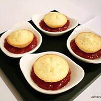 recette Petites bouchées au citron et sa confiture de fraises