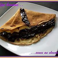 recette Crêpe banane sauce au chocolat