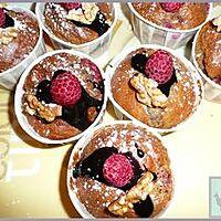 recette muffins aux framboises et aux noix