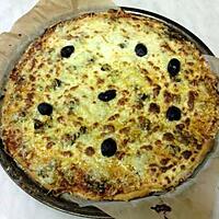 recette pizza aux champignons et à la crème