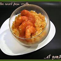 recette Lentilles corail façon risotto et gambas