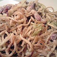 recette Nouilles chinoise version carbonara