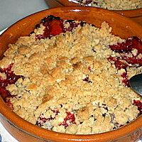 recette CRUMBLE~AUX~FRAISES