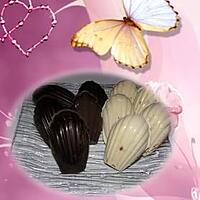 recette madeleine coque chocolat blanc et noir