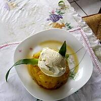 recette CHAUD FROID ANANAS GLACE VANILLE