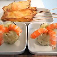 recette sucettes de crevettes et ses verrines