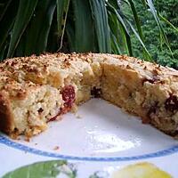 recette Gâteau au lait ribot à la farine de noix de coco et fraises séchées