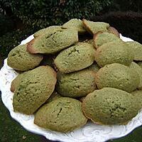 recette Madeleines au thé Matcha et au sésame