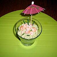 recette Verrine d'avocat aux crevettes