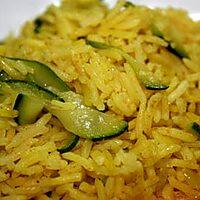 recette Riz pilaf au curry et aux courgettes