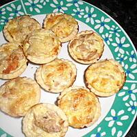 recette mini quiche au thon et a la tomate