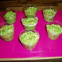 recette entrées au courgettes et surumi au basilic