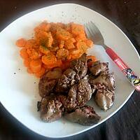 recette carottes vichy et ses foies de volailles