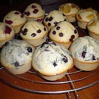 recette muffin aux framboises,pomme,myrtilles........