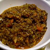 recette Lentilles tomates curry (prépa 30 mns)