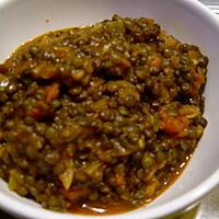recette Lentilles tomates curry (prépa 30 mns)