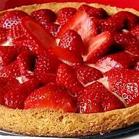 recette TARTE DE SABLE BRETON AUX FRAISES ET A LA CREME DE CITRON