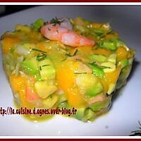 recette tartare de crevettes mangue et avocats