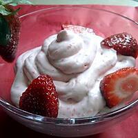 recette Mousse chantilly à la fraise