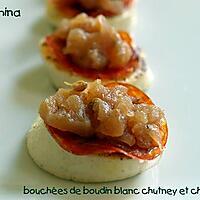 recette BOUDIN BLANC AU CHORIZO ET AU CHUTNEY