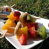 recette Brochettes de fruits & fondu au nutella