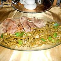 recette selle d'agneau et haricot verts
