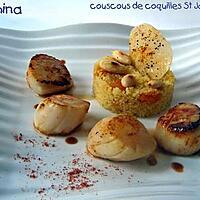 recette COUSCOUS DE COQUILLES SAINT JACQUES