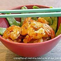recette CREVETTES AU MIEL ET A LA MOUTARDE
