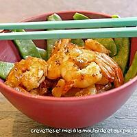 recette CREVETTES AU MIEL ET A LA MOUTARDE