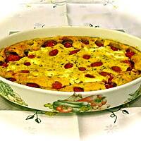 recette CLAFOUTIS AUX TOMATES CERISES