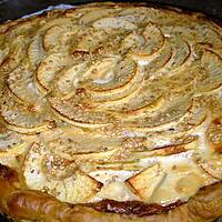 recette Tarte crémeuse aux pommes et sésame.