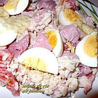 recette salade de riz au jambon