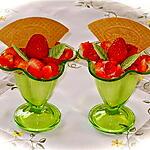 recette COUPE AUX PETITS SUISSES ET FRAISES
