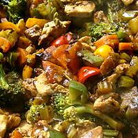 recette Sauté de poulet et légumes à l'aigre-doux