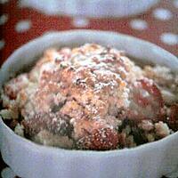 recette Crumble aux fraises gratinées