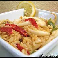 recette Risotto aux calamars & poivrons sauce paprika