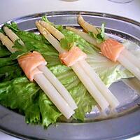 recette asperges roulé au saumon