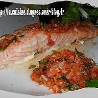 recette Pavé de saumon aux saveurs printanières