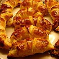 recette Petits croissants au jambon